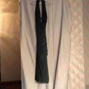 Green glittery gown